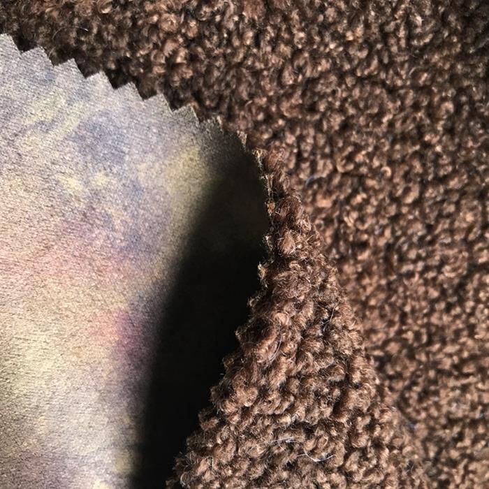 Polyester Suede With Sherpa Fur Fabric