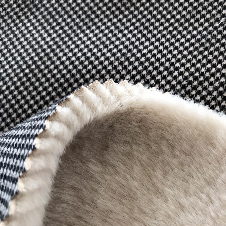 Printed Suede With Fur