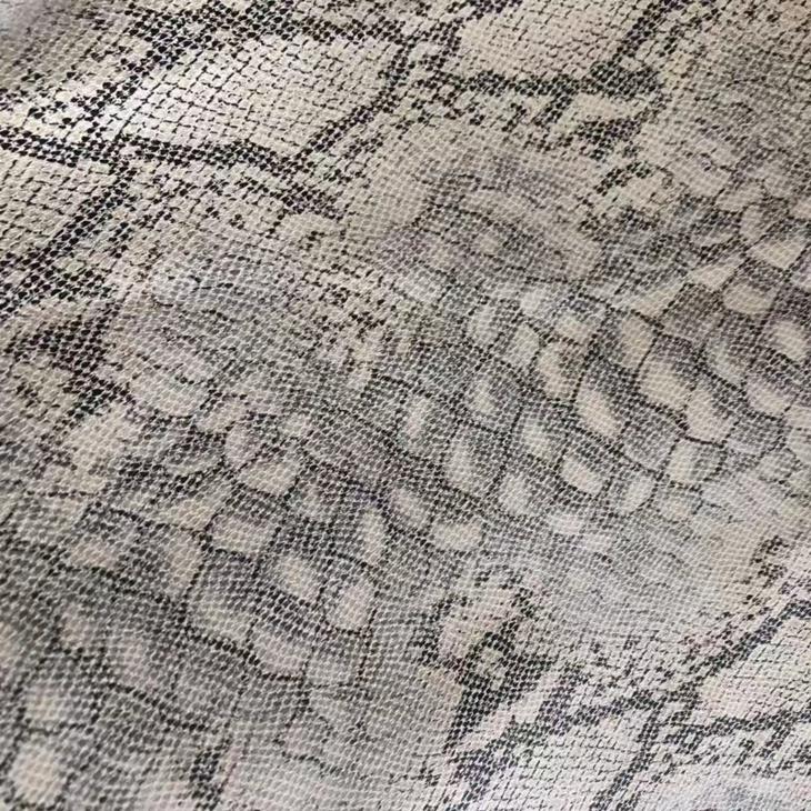Snake Skin Printed Knitting Scuba Suede Fabric